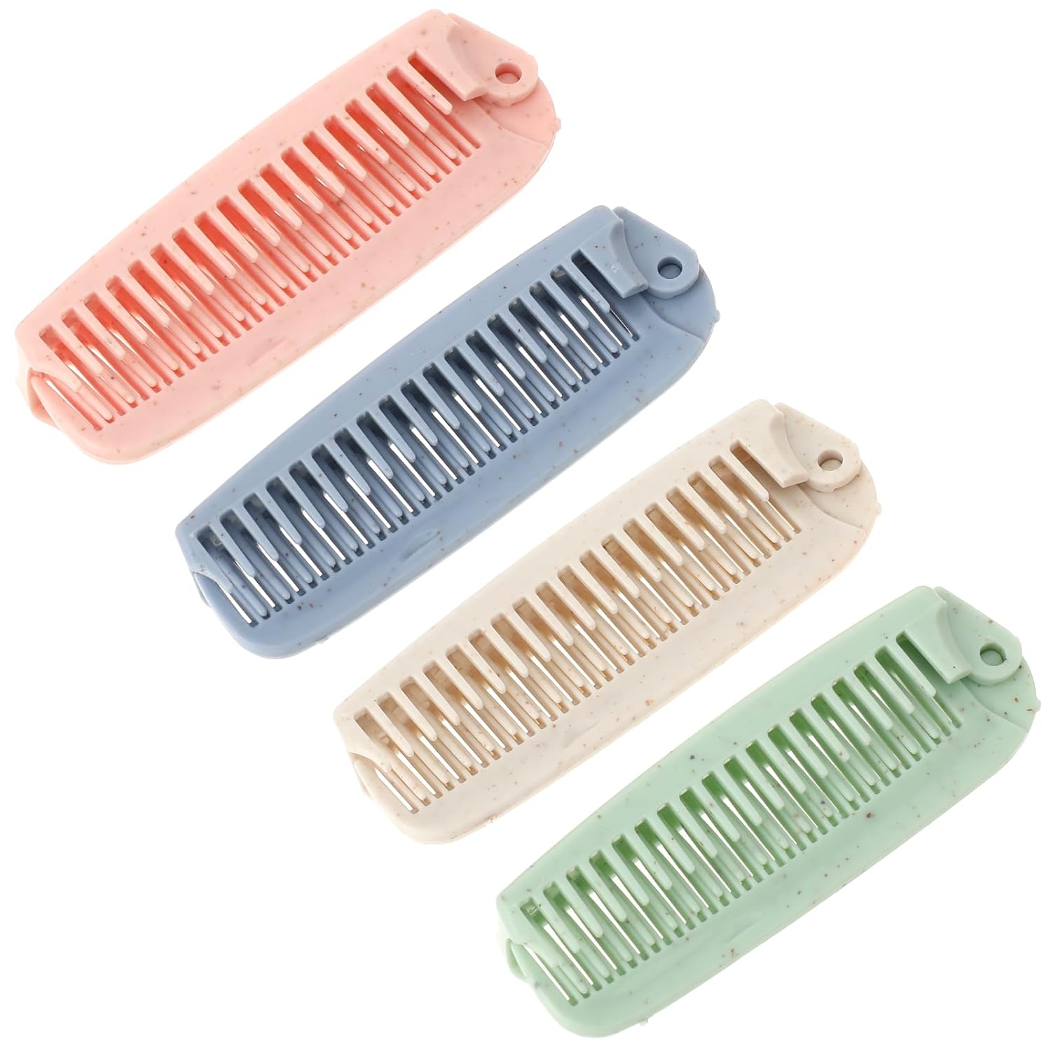 4pcs Weizenstroh faltbares Haar Kamm