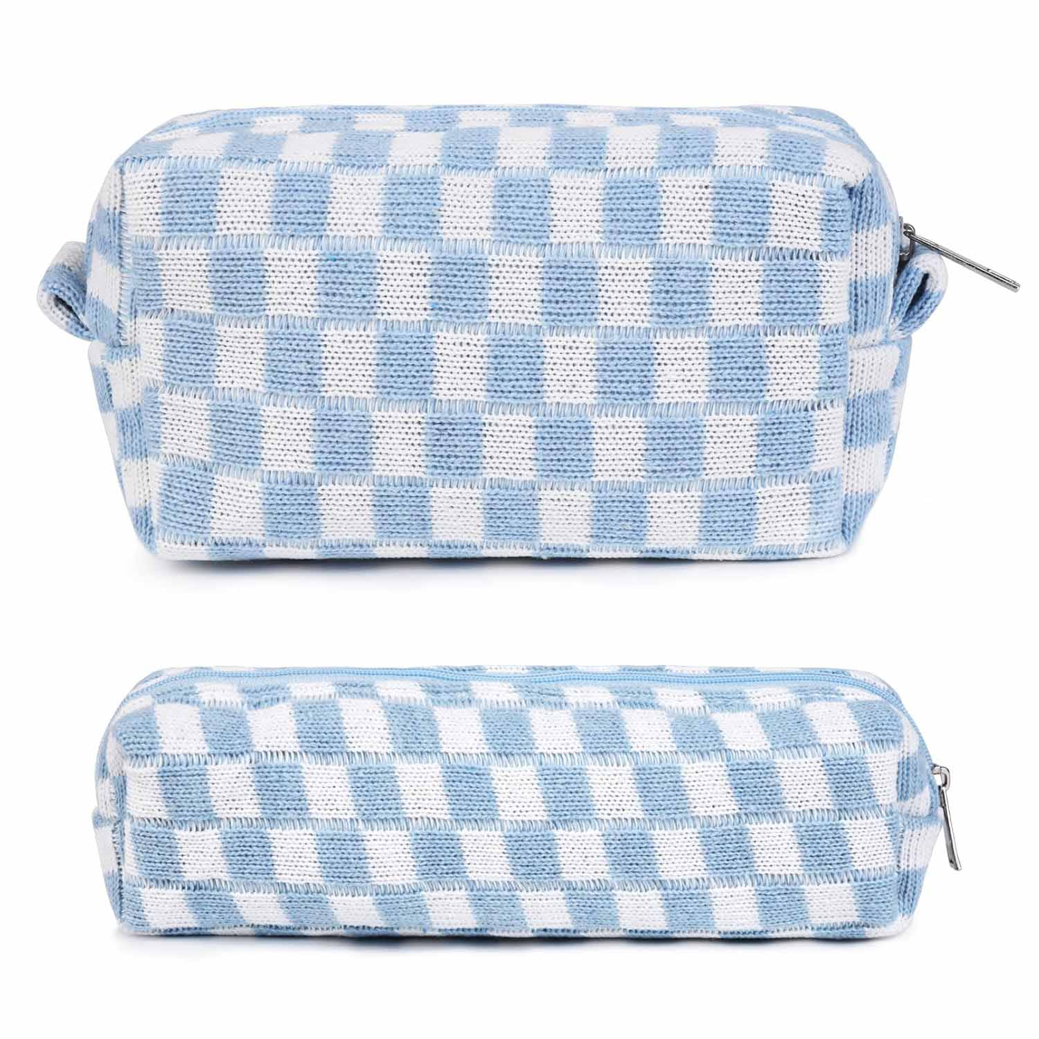Karierte Reise -Toiletten -Organizer Set