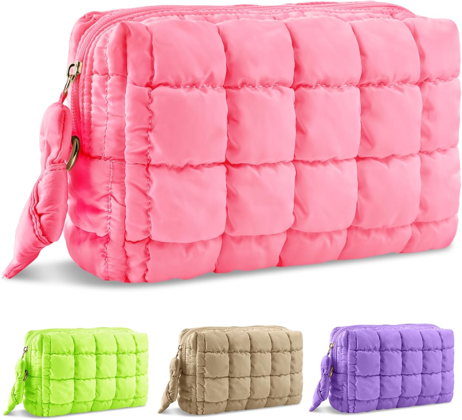 Puffer gesteppt Make -up Organizer -Tasche für Geschenke täglich funktionieren