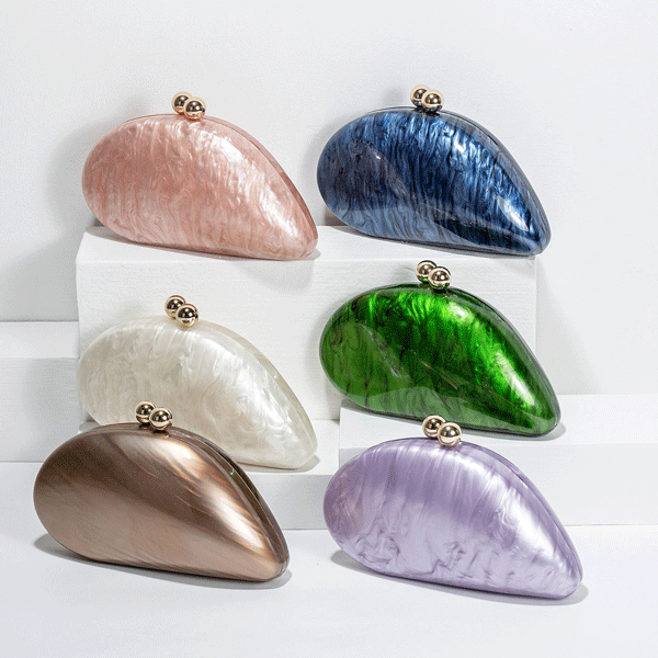 Muschelform -Tasche Luxuskupplung Abendbaus für Frauen